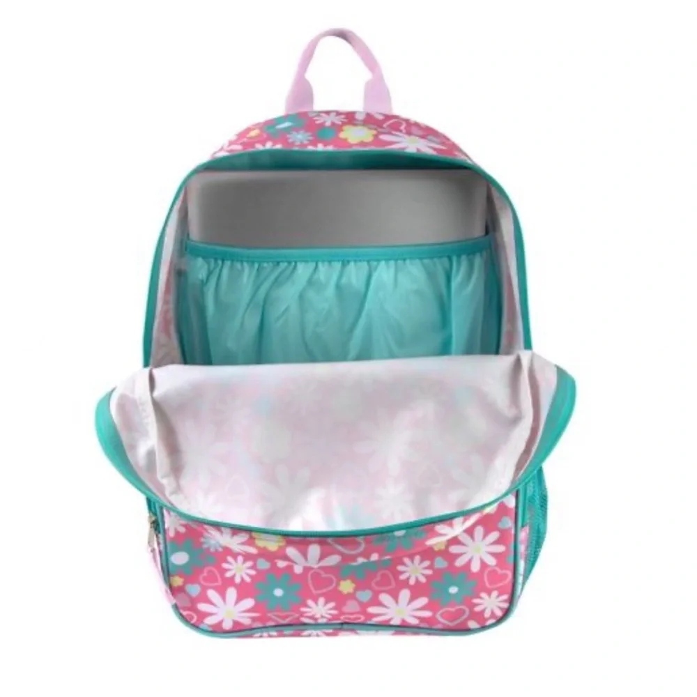 Pink Flower Starburst Laptop Backpack, NWT